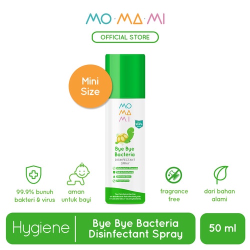 Momami Baby &amp; Kids Bye Bye Disinfectant Spray - Disinfektan Semprot (50 ml)