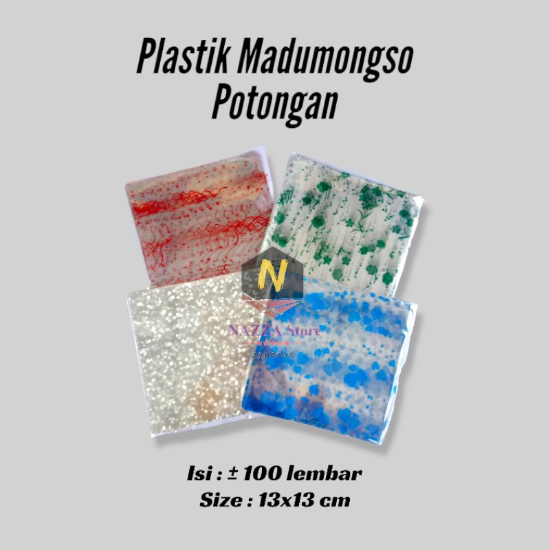 Plastik madumongso potongan 13x13 cm