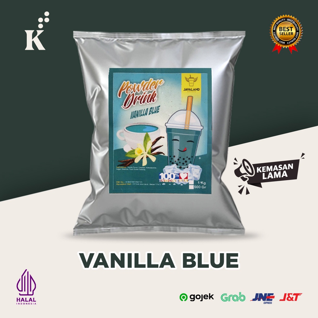 Bubuk Minuman Bubble Powder Drink Vanilla Blue ORIGINAL Javaland 1kg