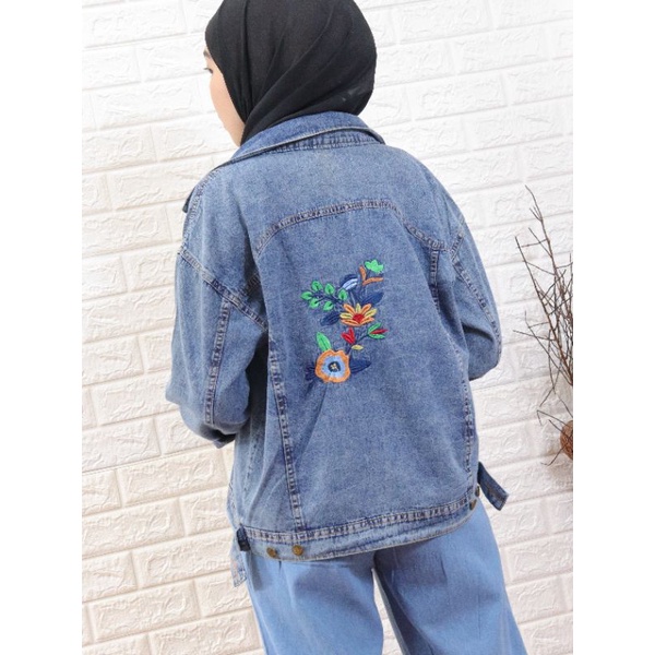 Evoidrais  &amp; VALLERY JAKET  / Jaket jeans / jaket kekinian - oversize