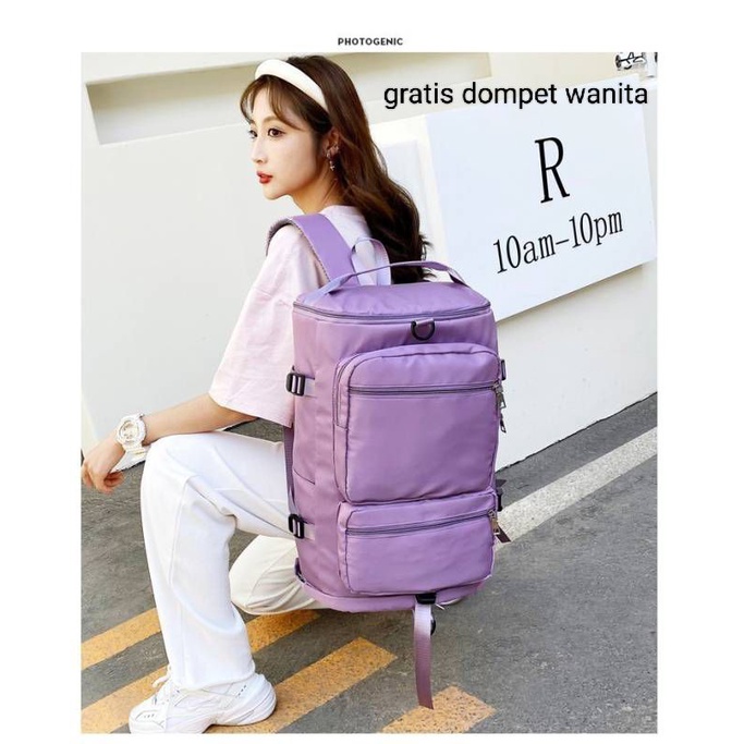 OROCHIMARU SHOP {{BISA COD}} TAS TRAVEL BAGS BESAR MULTI FUNGSI TRAVELING OLAHRAGA GYM DUFFEL WANITA PEREMPUAN WATERPROOF