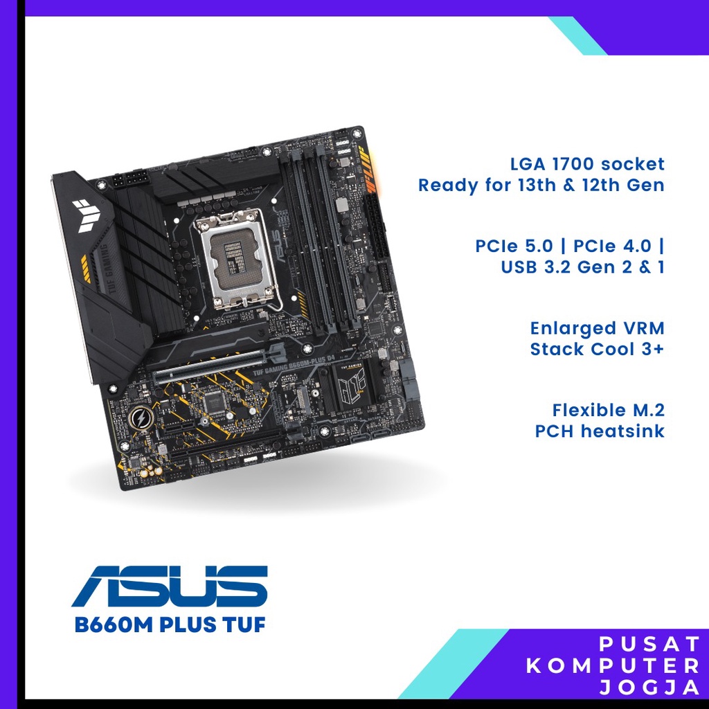 Motherboard Asus TUF Gaming B660 PLUS M G Rog Strik WiFi Mobo LGA  ATX