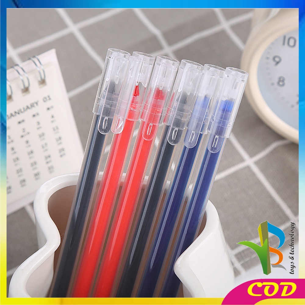 RB-A46 Pena Gel Alat Tulis Pulpen 0.5mm Motif Polos Simple / Pena Perlengkapan Sekolah Ballpoint / Pulpen Cair Kantor Sekolah Import