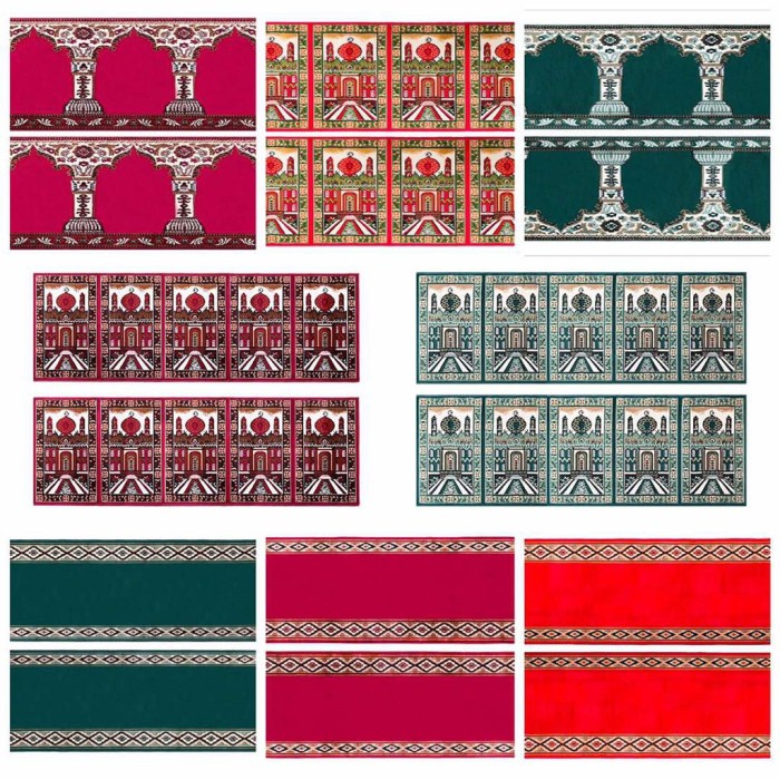 *$*$*$*$] KARPET SAJADAH ROLL MEDINAH UK. 105 X 570 MOTIF MASJID DAN POLOS