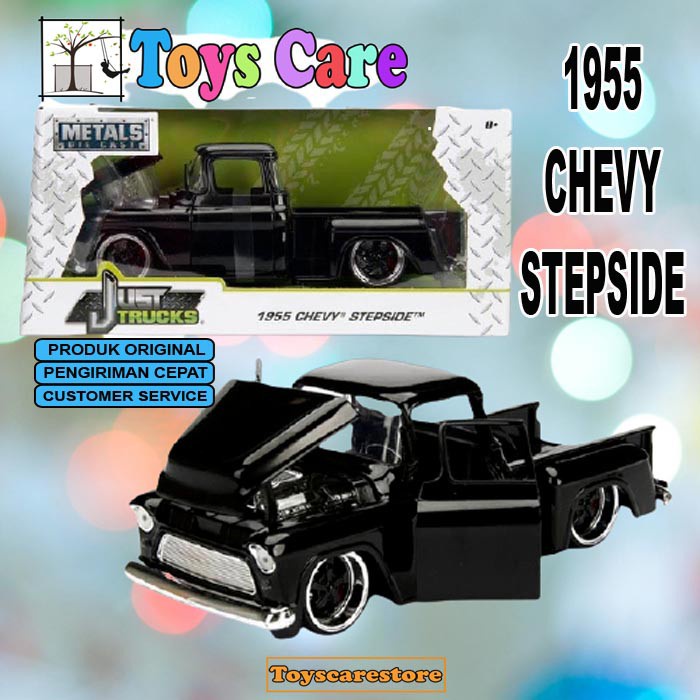 Jada Just Trucks 1955 Chevy Stepside PickUp Chevrolet Hot Rod Skala 24 Mobil PickUp Original Promo