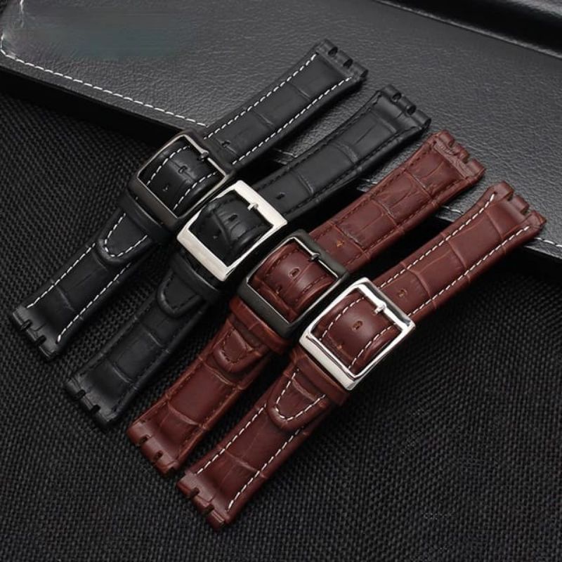 Strap Tali Jam Tangan Swatch Tali Jam Kulit Swatch 17mm 19mm 21mm