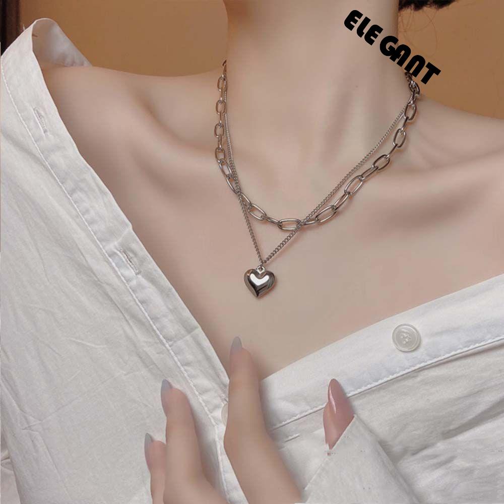 Kalung Rantai Multilayer Gaya Hip Hop Untuk Wanita