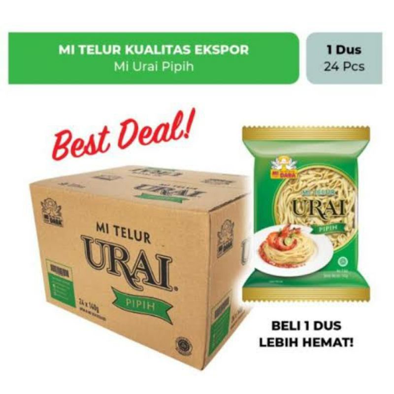 

Mie urai (dus)burung dara pipih140g x 24pcs