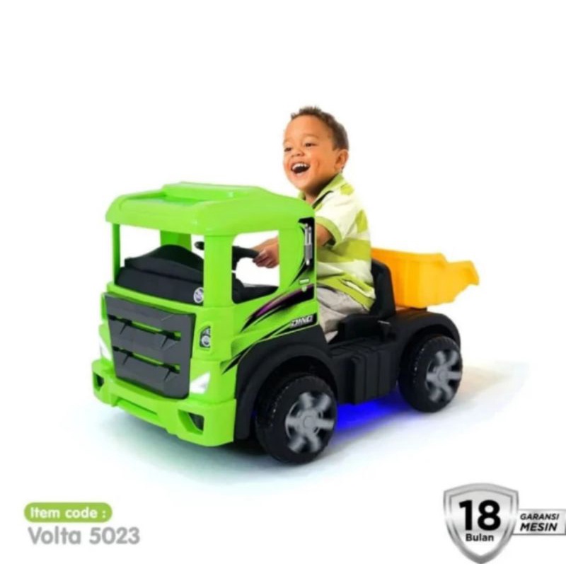 Mainan Anak Mobil Aki Truk Pasir Mega Truck Volta 5053 Dino Mega Truck