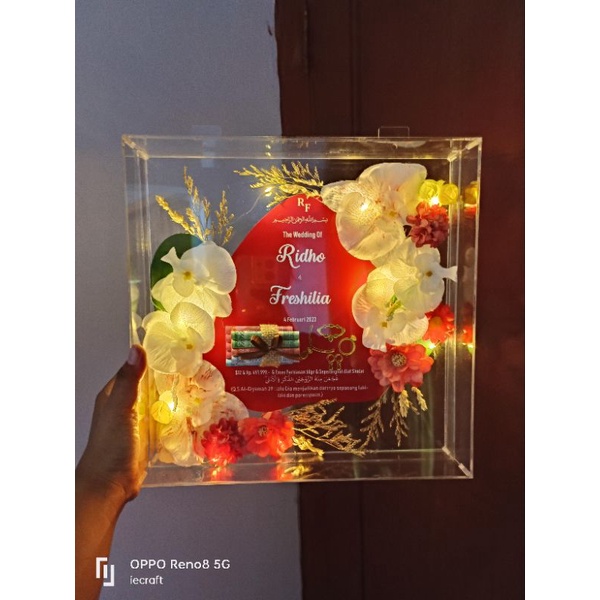 1 HARI JADI Mahar Akrilik Mahar Anggrek Mahar Pernikahan Mahar Transparan Mahar Murah Premium Mahar Unik Mahar Aesthetic