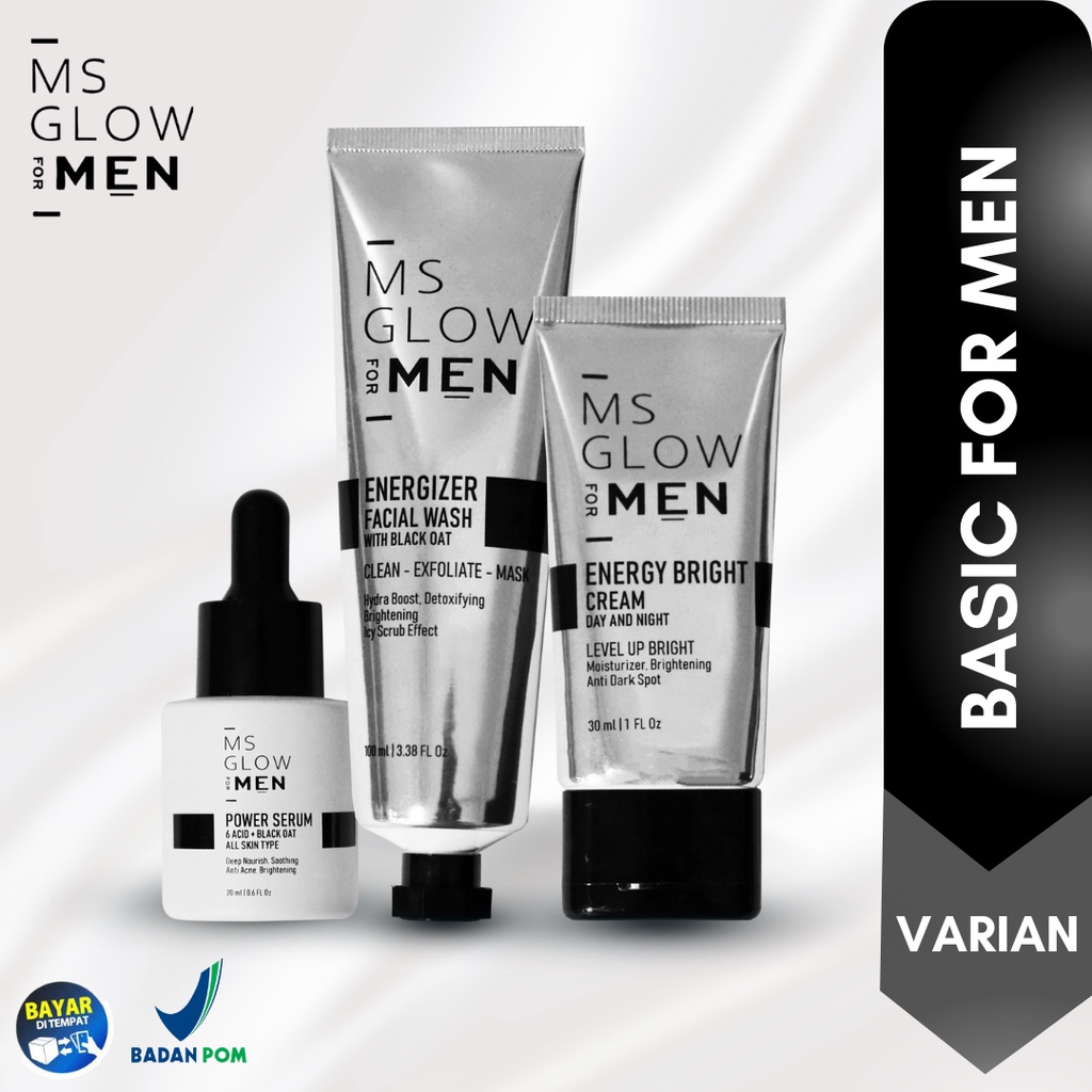 BEST SELLER- PAKET PERAWATAN PRIA- MS GLOW MEN- SKINCARE PRIA-PAKET LENGKAP SKINCARE PRIA-PERAWATAN 