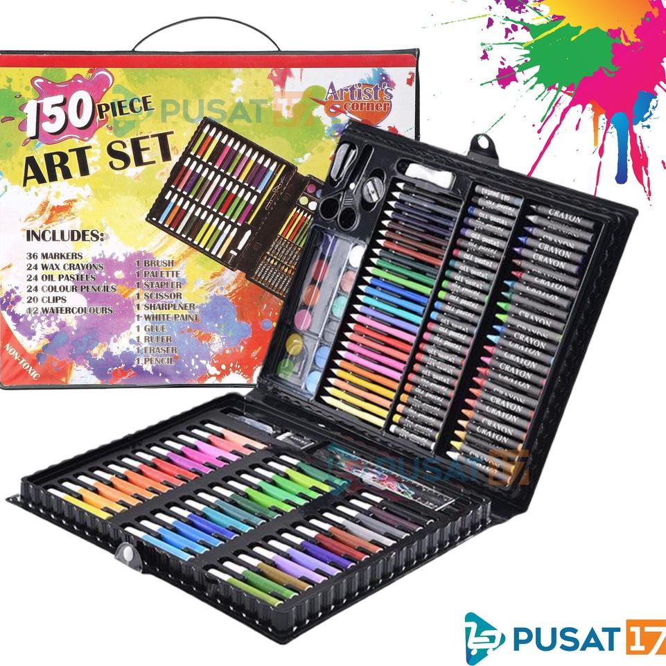 

➯Jaman Now PUSAT17 ALAT TULIS SET CRAYON COLOURING SET 150PCS / ART SET 150PCS PENSIL WARNA SET ALAT LUKIS ANAK KRAYON SET 911♔