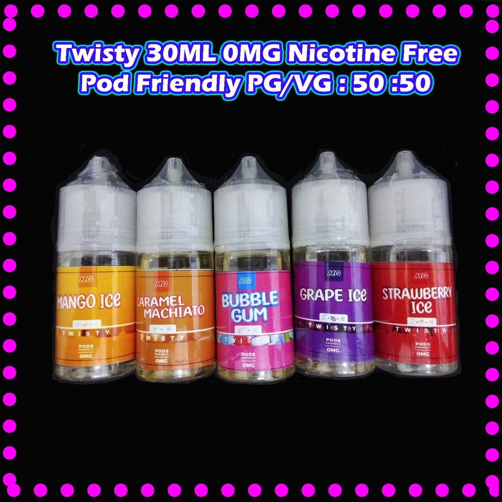 Twisty Tanpa Nikotin 30ML 0MG Pod Friendly