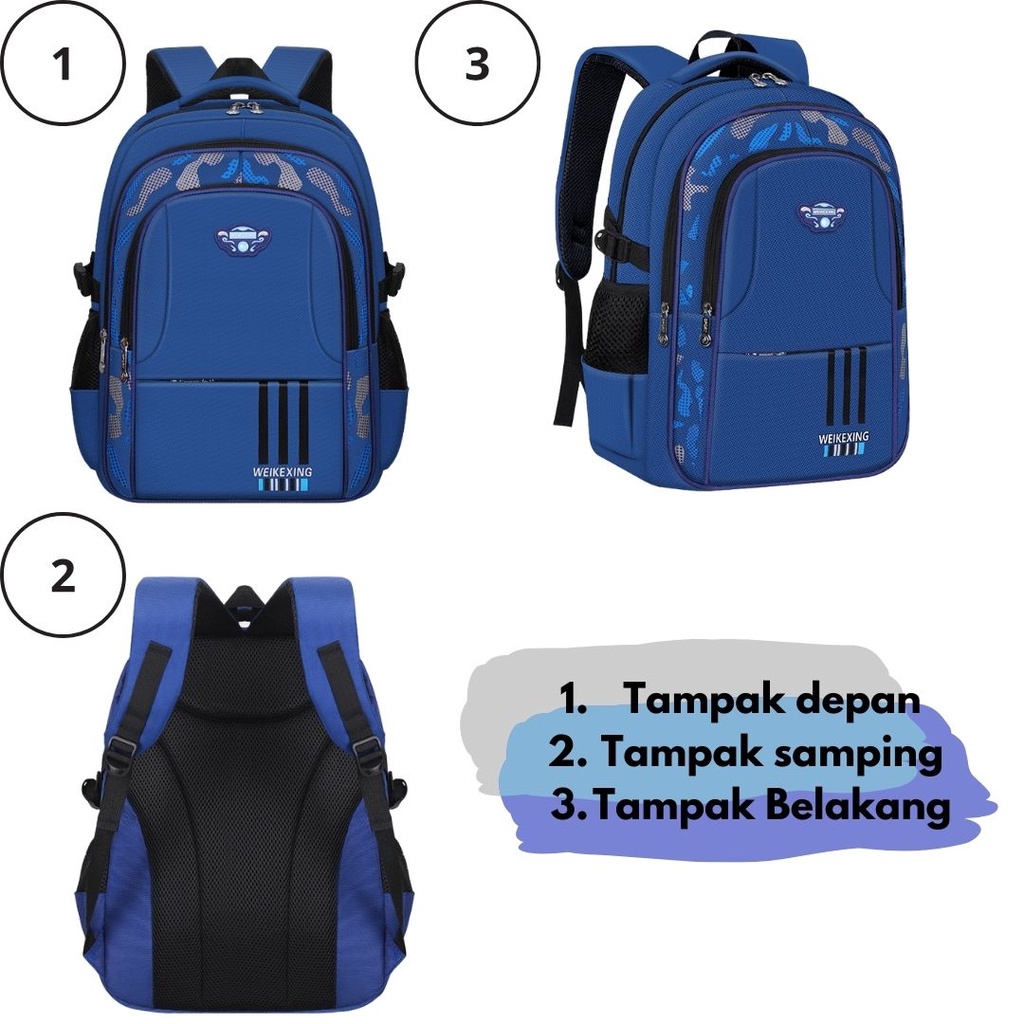 [MTOYS] Tas Ransel Anak Sekolah SMP-SMA Warna Cakep dan Trendy Kualitas Import Premium -M0214