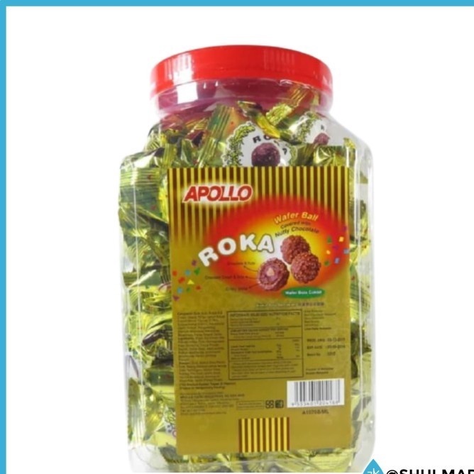 

ROKA Apollo Roka NEW Chocolate COKLAT Wafer Ball Isi 80 pcs