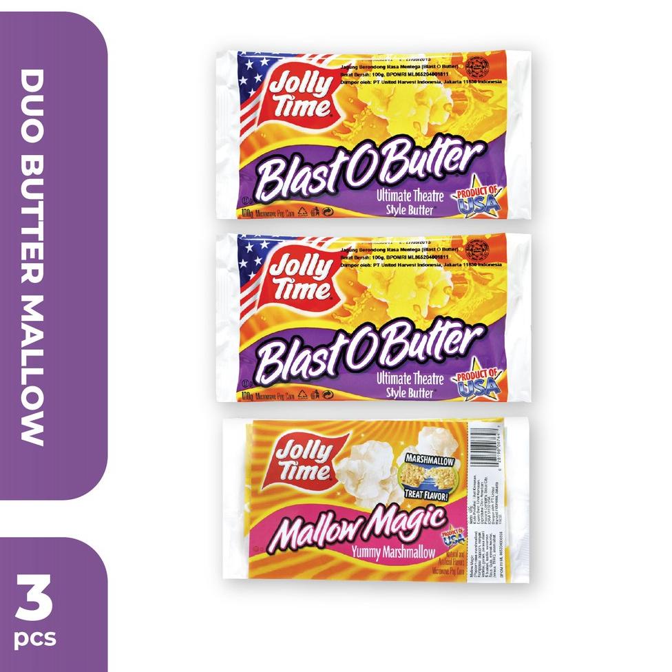 

Buruan Beli ・ Jolly Time - Paket Duo Butter Mallow (2BOB, 1MM) - Mircowave Popcorn ✡