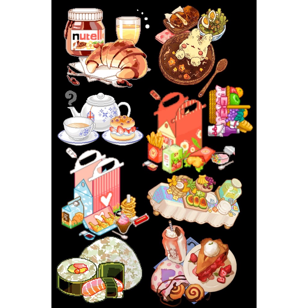 

Sticker Food #8 / Stiker Diary / Stiker tumblr / stiker laptop / Planner / Notebook / Jurnal / Scrapbook/ stiker handphone