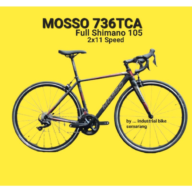 Fullbike Sepeda Roadbike Mosso Balap 736TCA Road Bike 736 TCA Groupset Shimano 105 Japan 2 x 11 Speed 11sp