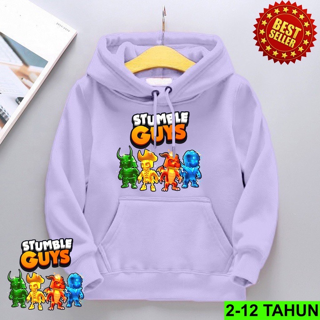 Jaket Hoodie Anak Viral STUMBLE GUYS MONSTER II Jumper Hoodie Anak STUMBLE GUYS MONSTER II Sweater Hoodie Kids Sz M - XL ( Laki Laki &amp; Peremepuan )