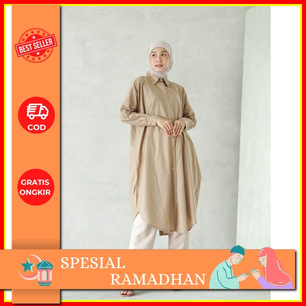Vender Tunik Katun Linen Import Bordir Ld 110 Jumbo Xl Tunik Wanita Terbaru 2022 Baju Atasan Wanita 