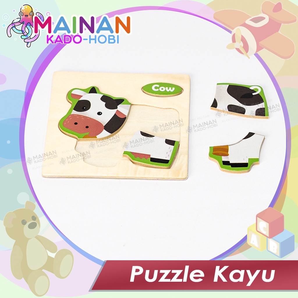 MAINAN TOP PUZZLE KAYU ANAK BALITA EDUKASI KARAKTER UNIK