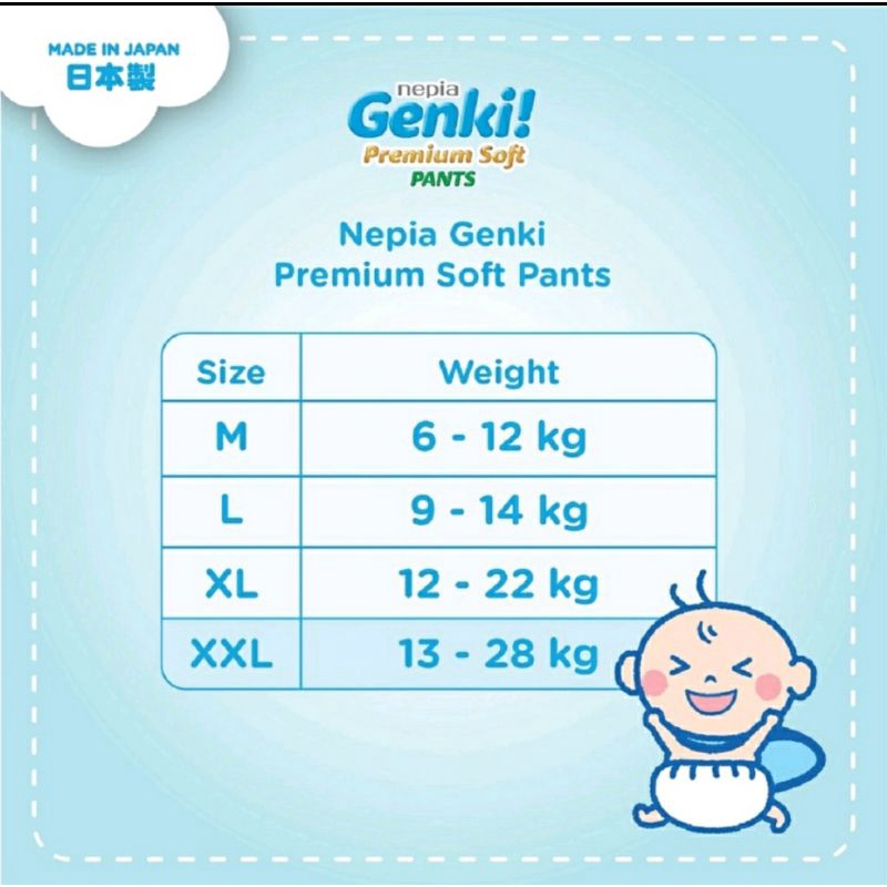 NEPIA GENKI JUMBO PANTS XXL 26 /POPOK CELANA XXL 26