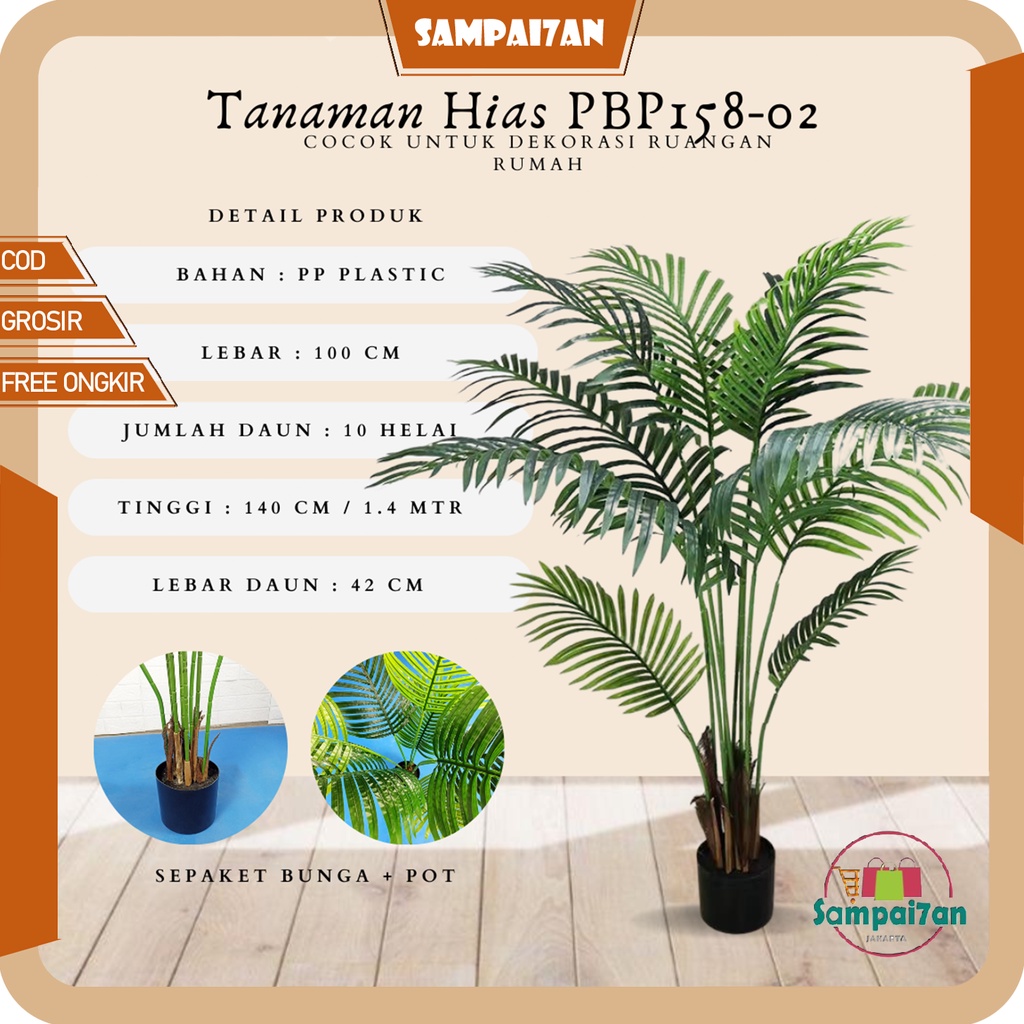Jual Pohon Hias Tinggi Tanaman Artificial Hias Plastik Dekorasi Rumah