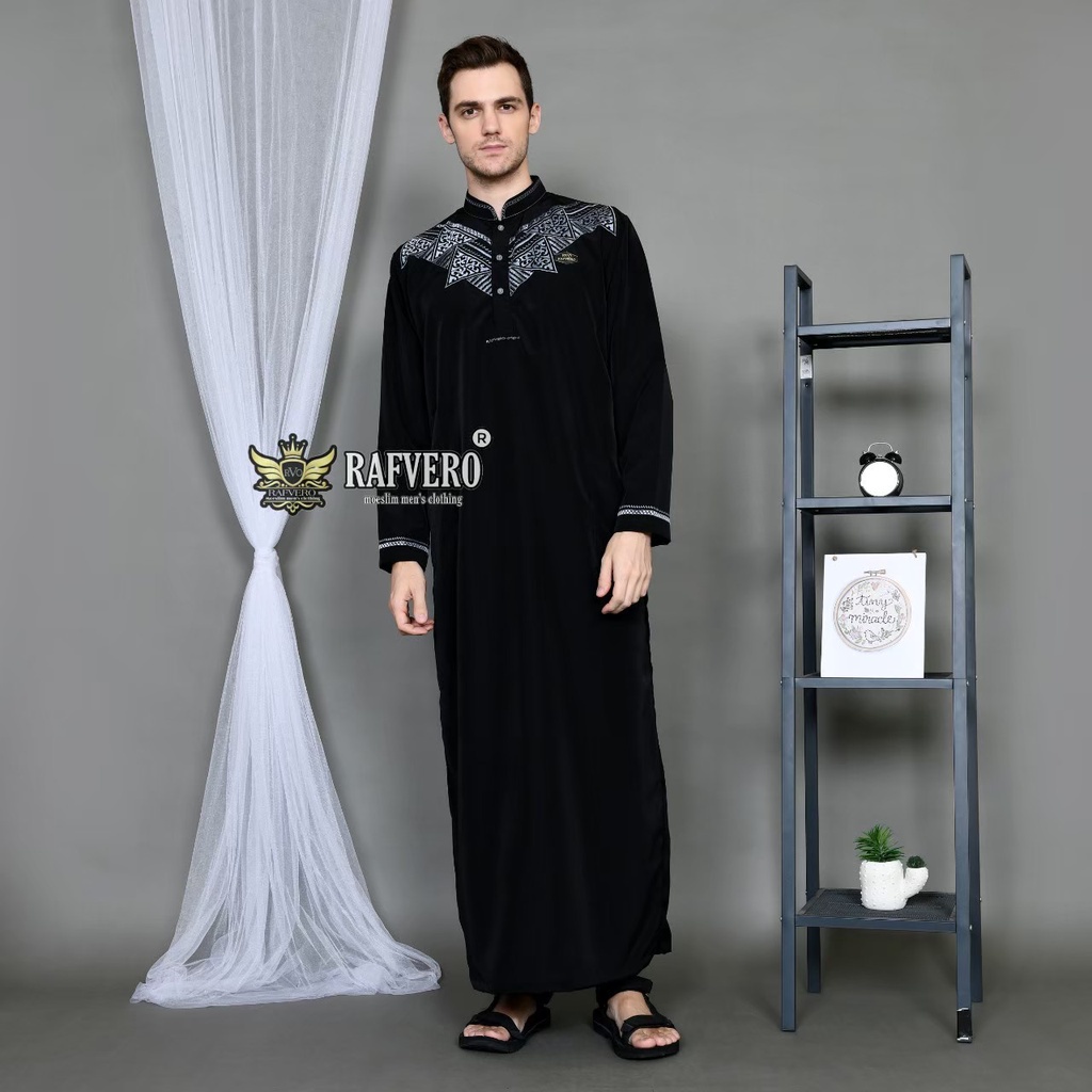 Jubah Pria Gamis Bordir - Gamis Dewasa - Baju Koko Pria - Jubah Pria Muslim - Gamis Mewah Pria Dewas