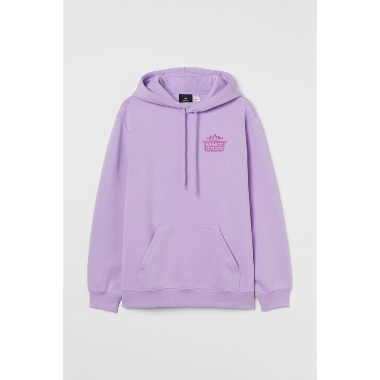 Hoodie Jaket OutCast Ungu Dewasa Couple Pria Wanita Desain Oversize Dari H&M +  Free Paper Bag