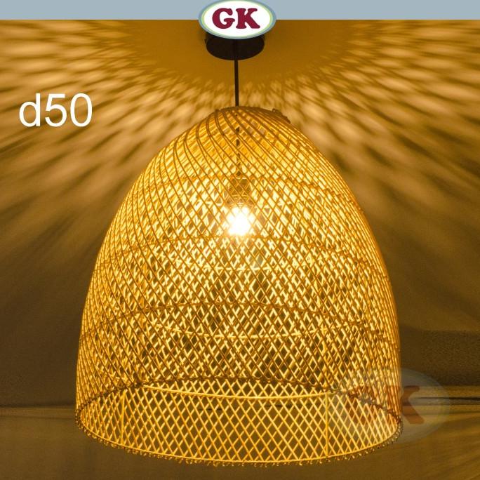 D50 lampu gantung meja makan dari rotan/ Rattan pendant lamp rf98