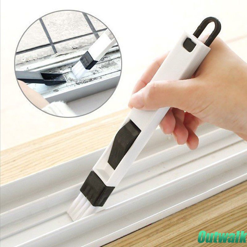 ღ Multifungsi Komputer Keyboard Cleaning Sikat Removable Jendela Groove Cleaner Sudut Celah Debu Sekop Layar Alat Pembersih Jendela Track Cleaner