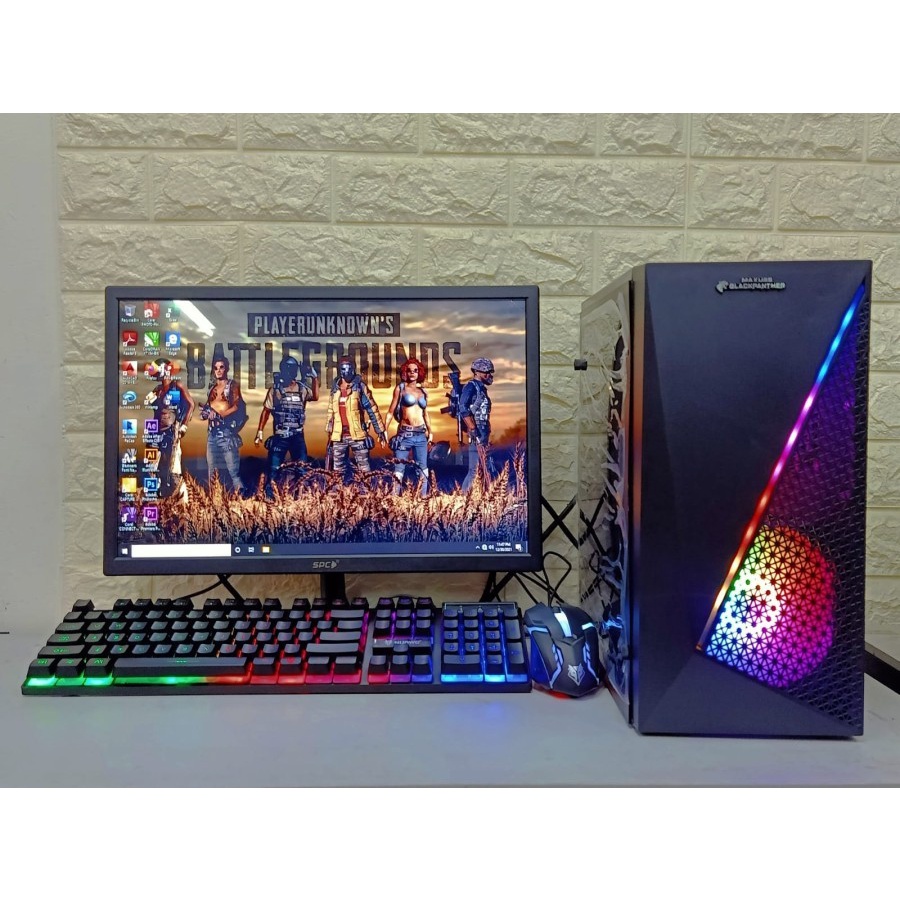 Pc Gaming Editing Lengkap Intel Core I7 Ram 8GB Vga 2GB Monitor 19 Inch Siap Pakai