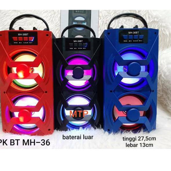 Speaker Bluetooth Portabel MH-36BT High Quality Bass + Standing + Pegangan / Speaker Salon SQ-36BT "