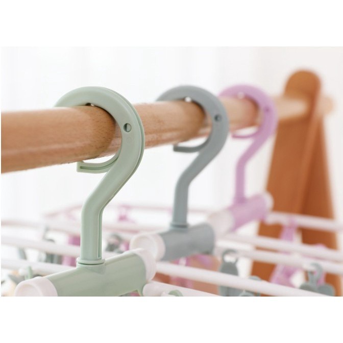 GTA12 -Gantungan Lipat 12 Jepitan Hanger Underwear Kaos kaki Serbaguna