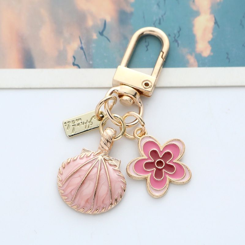 Gantungan Kunci Keychain Kerang Bunga