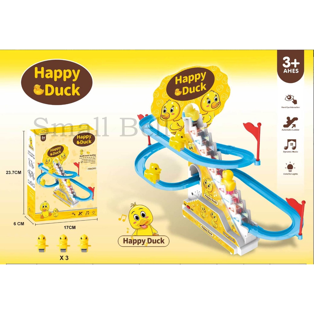 [SmalBell SHOP]MAINAN MUSIK TANGGA/ TANGGA REL SELUNCUR MAINAN ANAK BEBEK / MAINAN TRACK TANGGA BEBEK HAPPY DUCK BEBEK KUNING / MAINAN BEBEK MAINAN BAYI/SELUNCURAN BEBEK TANGGA