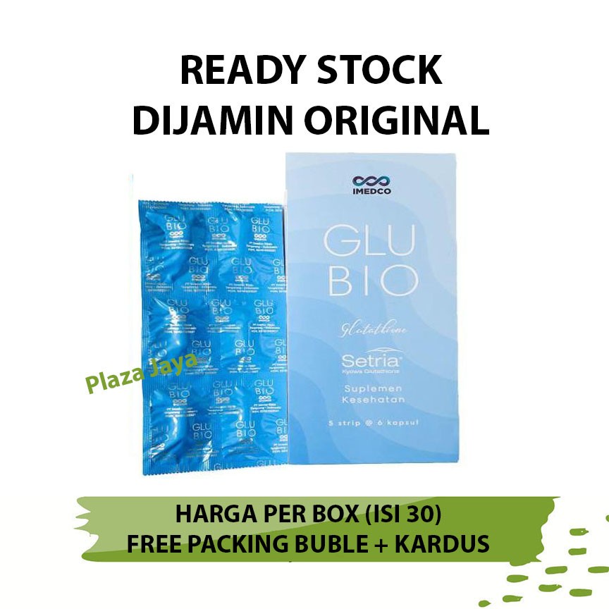Glubio Original Glu Bio Glutathione 1 Box Isi 30 Kapsul