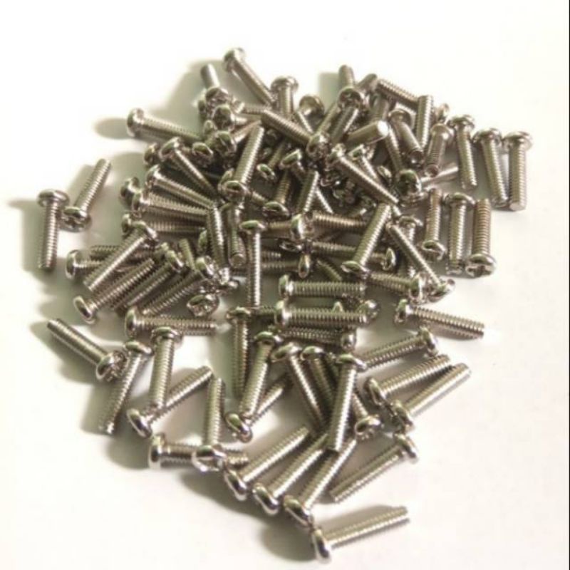 baut 2x8 screw 2mm isi 100 pcs panjang 8mm