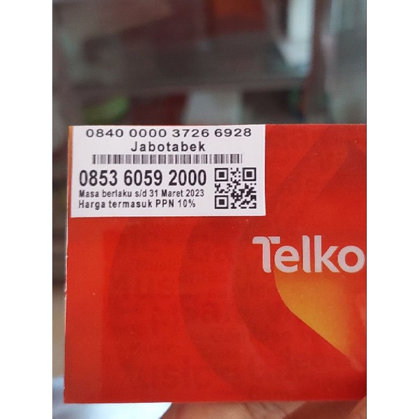 NOMOR CANTIK TELKOMSEL KARTU AS 4G SERI AUTO 2000 RAPIH - 0853 6059 2000