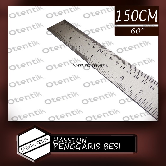 

Penggaris Besi 150 Cm - 1500 Mm - 1 Koma 5 Meter - Steel Ruler 60 Inch