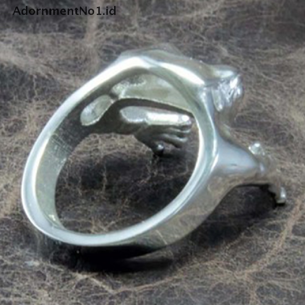 [AdornmentNo1] Cincin Hewan Kodok Untuk Wanita Kodok Kodok Metal Wrap Ring Cincin Kawin Hadiah [ID]