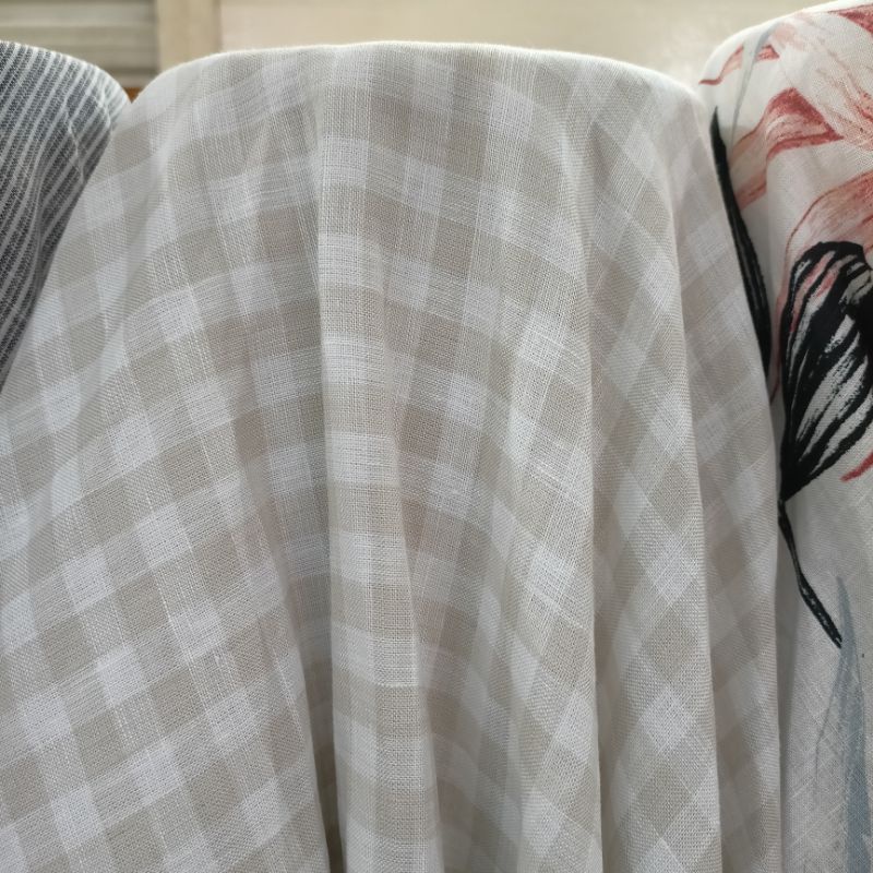 Bahan Kain Katun Linen Piur Tebal