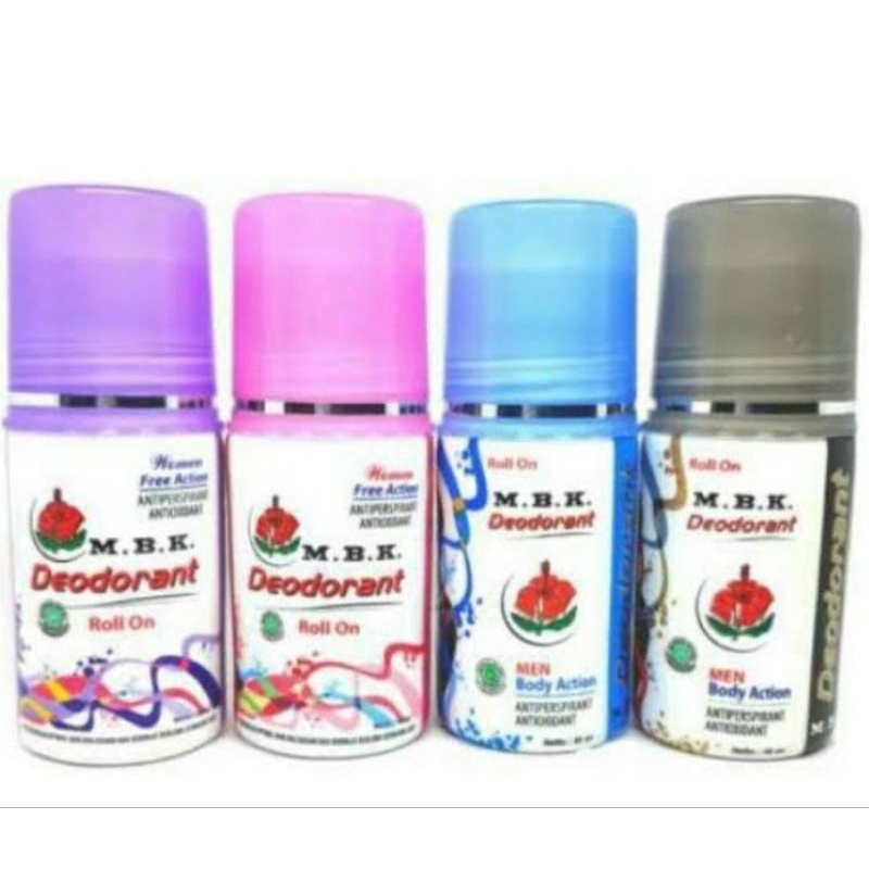 MBK Deodorant Roll On Pink 40 Ml / Blue 40 Ml / Purple 40 Ml /Grey 40 Ml
