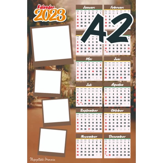

Kalender Art Paper 1 Lembar Custom Foto