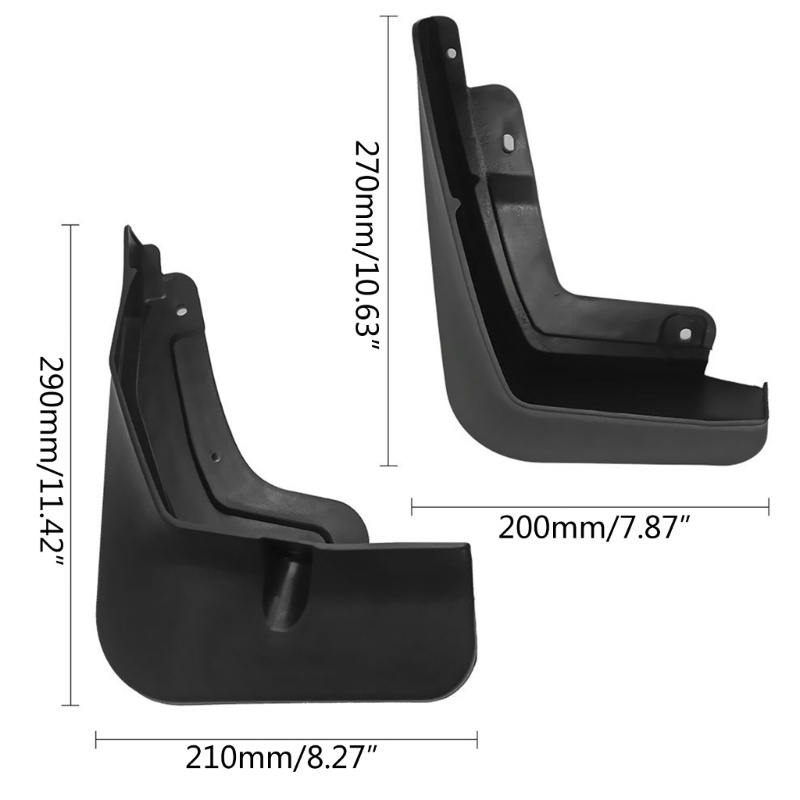 Cre 4pak Splash Guard Mud Flaps Mudflaps Mudguard Fender Flare Pemasangan Mudah Kompatibel- Untuk8Plus 2020-2021 Bl