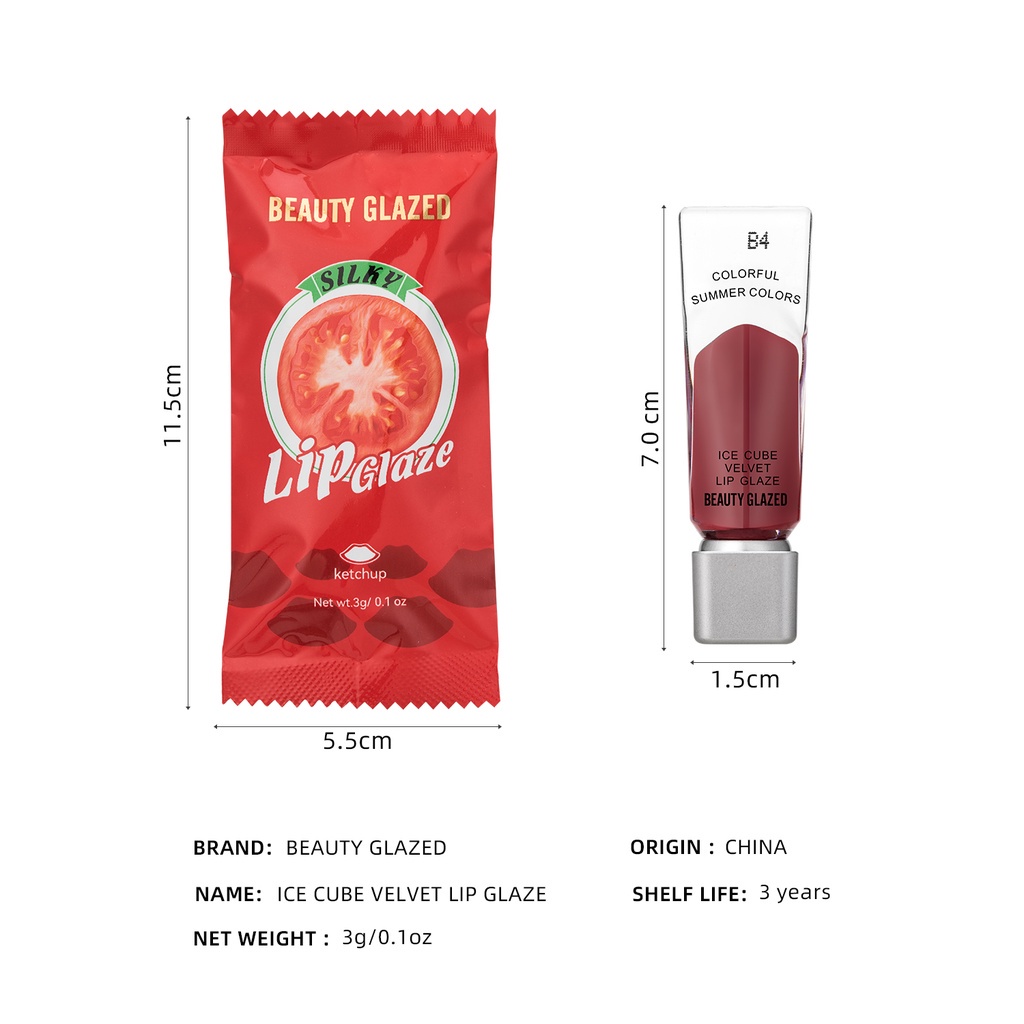 Beauty Glazed Ice Cube Velvet Lip Glaze Beauty Glazed Lipstik Beauty Glazed Lipstick Beauty Glazed Liptint Beauty Glazed Lip Cream Beauty Glazed Lipcream Beauty Glazed Lip Matte Beauty Glazed Lipstick Matte Beauty Glazed