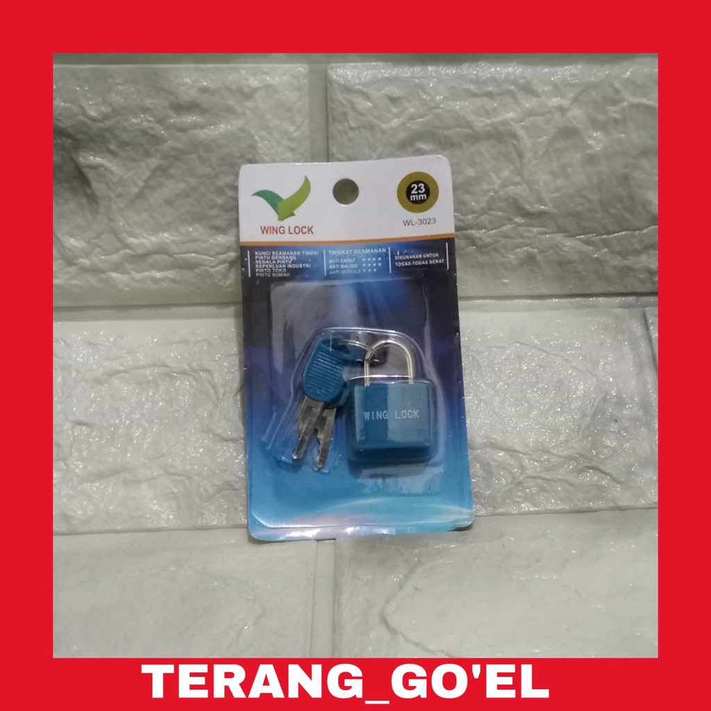 GEMBOK KOPER WING LOCK / GEMBOK TAS 23mm WL 3023