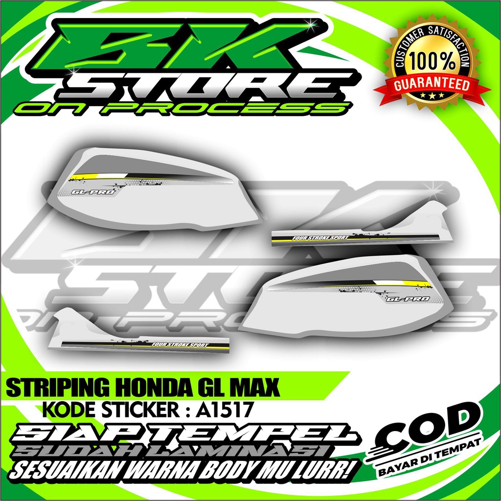 STRIPING / STICKER VARIASI GL PRO/MAX MINIMALIS MBOISS SUDAH LAMINASI SIAP TEMPEL MURAH
