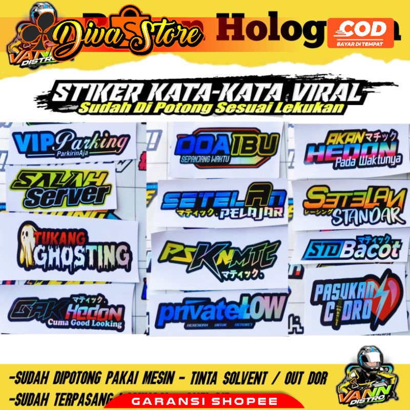 

stiker kata kata / stiker distro / stiker racing / stiker matic / stiker viral