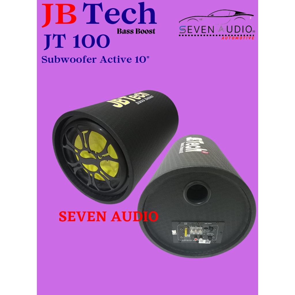 Subwoofer Aktif JB-Tech JT-100 BassTube Bulat BassTube Guling Mobil Aktif JB TECH 10 Inch- Bass Box 